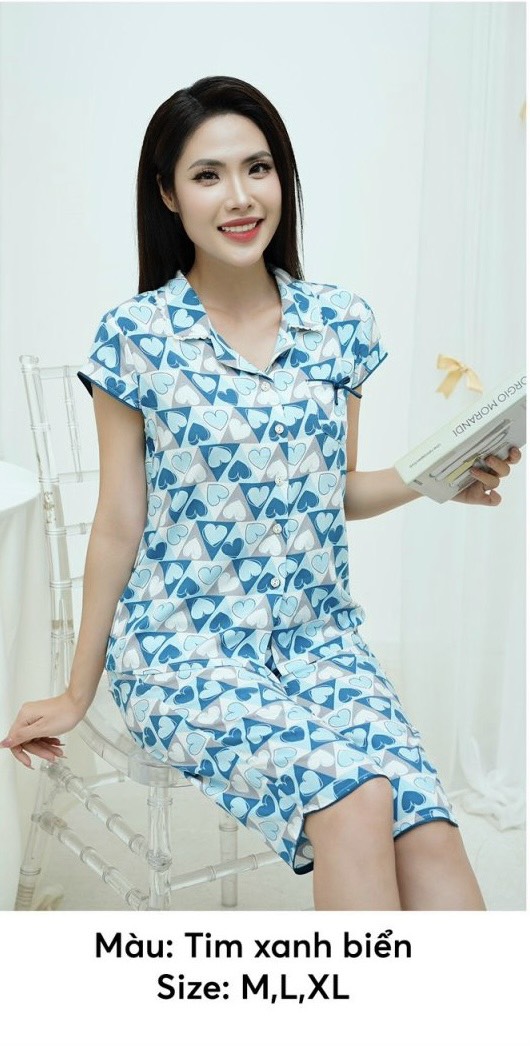 Bộ Sunfly lanh ht áo tay hến q.ngố ST9191