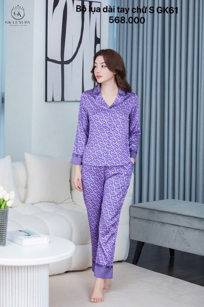 Bộ GK lụa dài chữ S - GK61A
