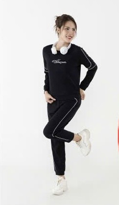 Bộ Sunfly Cotton thể thao tay dài ,QD SS5773