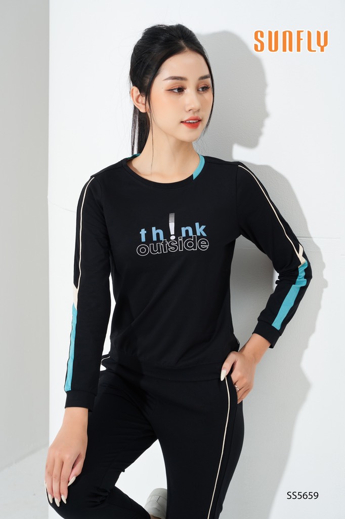 Bộ Sunfly  cotton quần dài SS5659