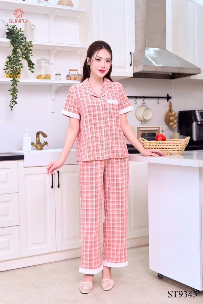Bộ pizama kate cộc tayQD- ST9343