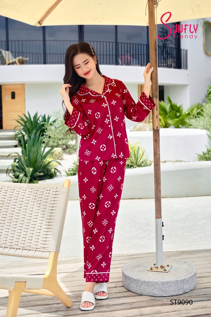Bộ Sun flyLụa gấm sao băng,Tay lỡ QD. ST9090