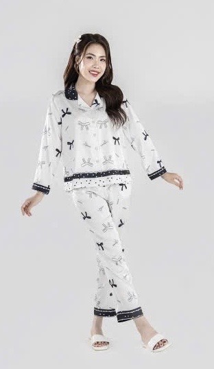 Bộ Sunfly lụa satin taydài  q.dài ST 9221