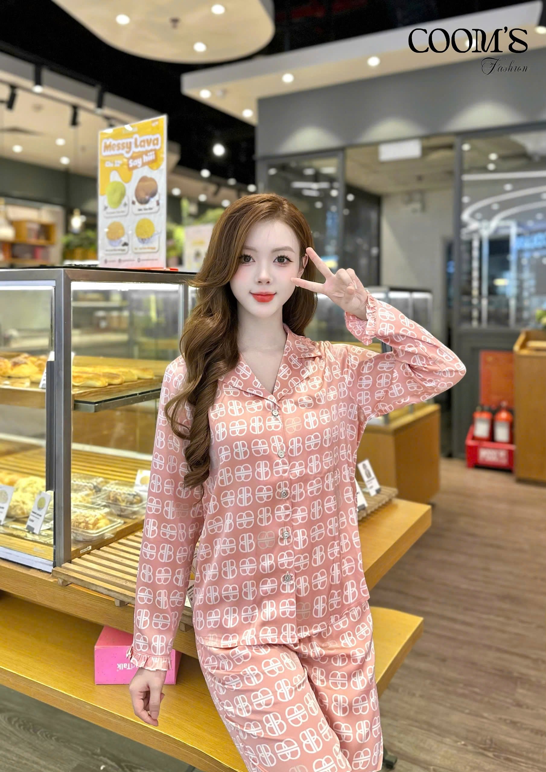 Bộ Gk lụa chữ B ,QD, tay dài C04