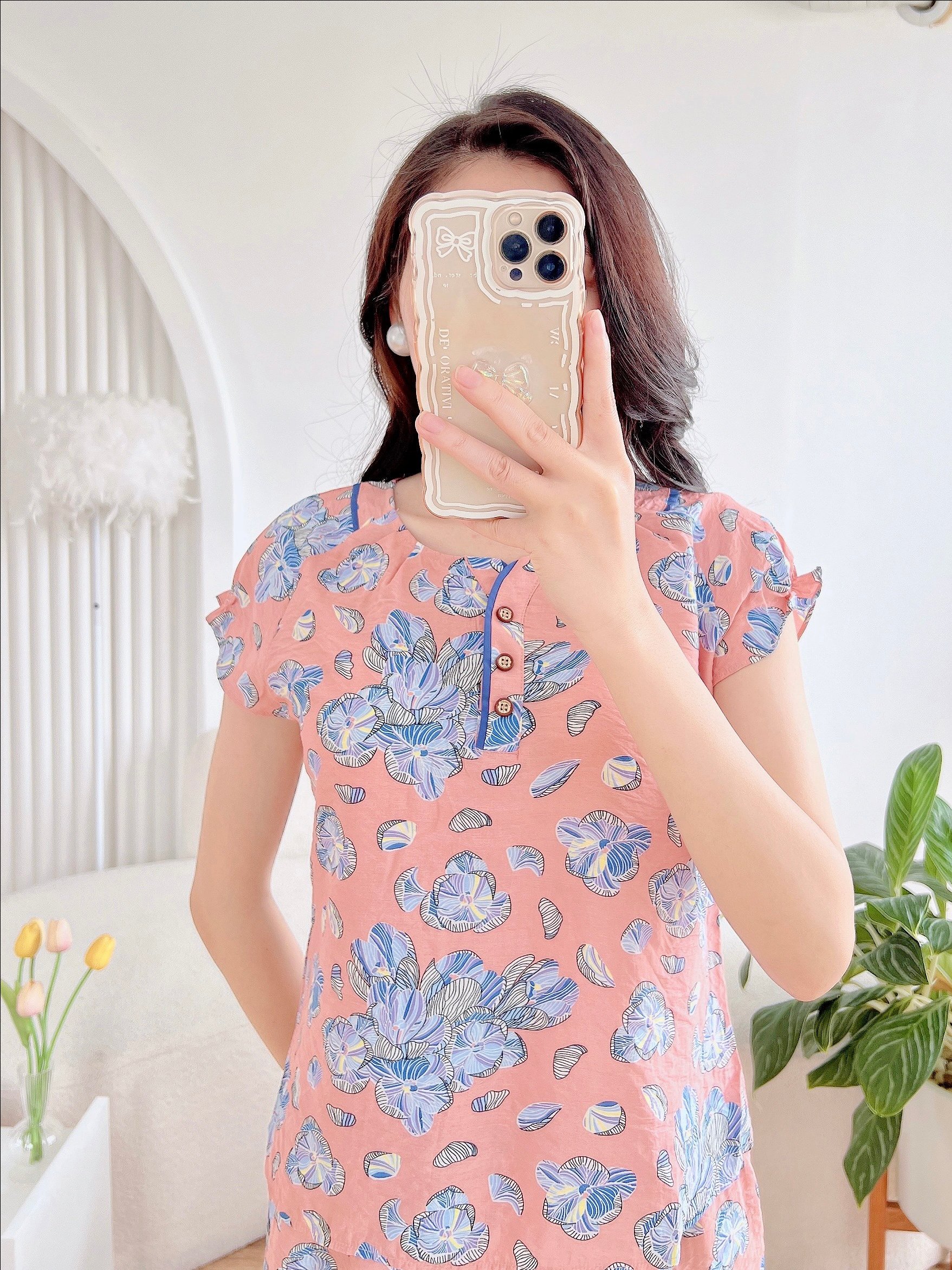 Bộ Sweet  đũi, quần ngố  S23-604