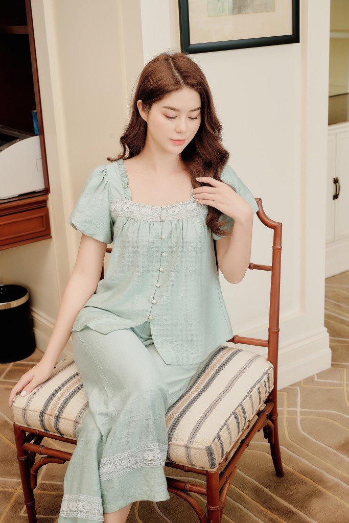 Bộ Tơ đũi QD áo tay cộc  LYTREND- BN193