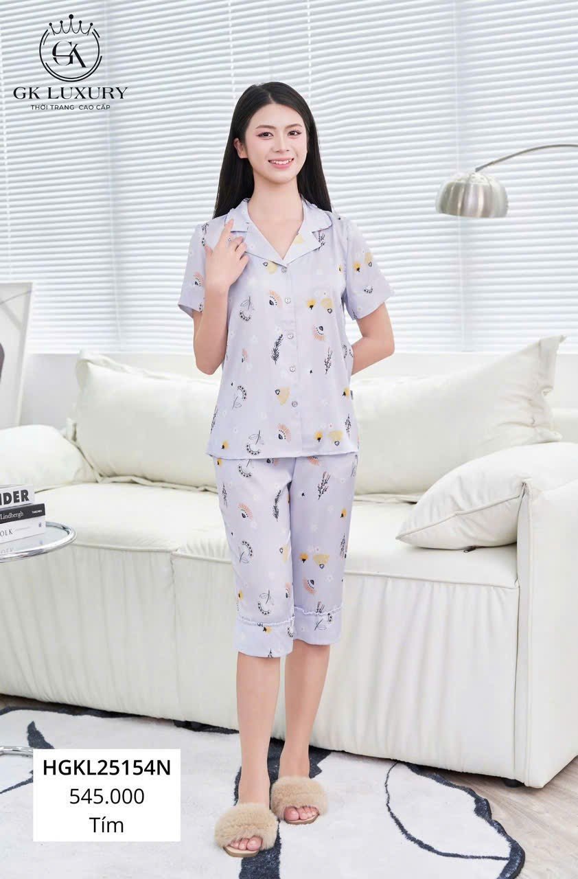 Bộ GK lụa cộc tay QN - GK25154