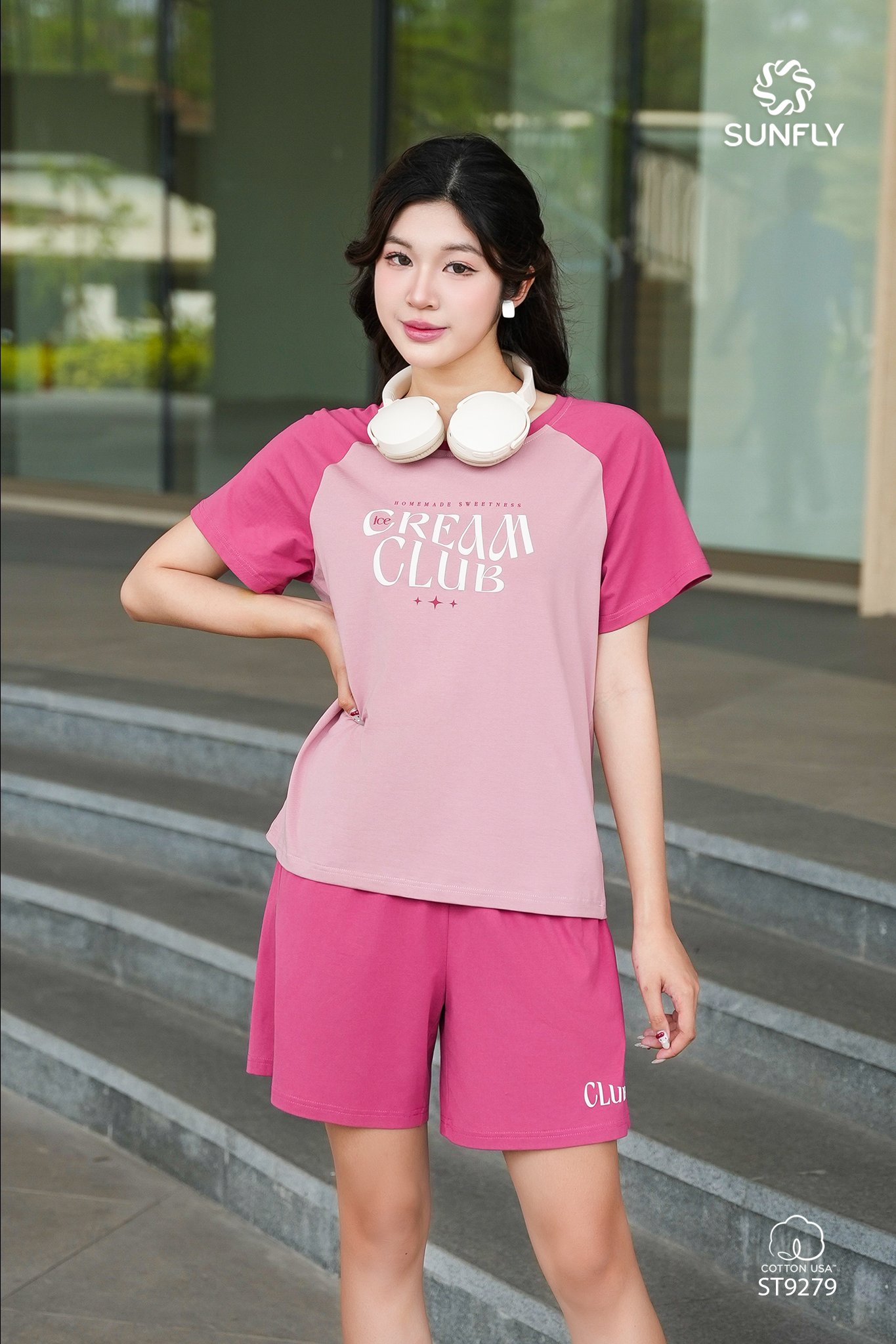 Bộ Cotton thể thao  Q soóc -ST9279