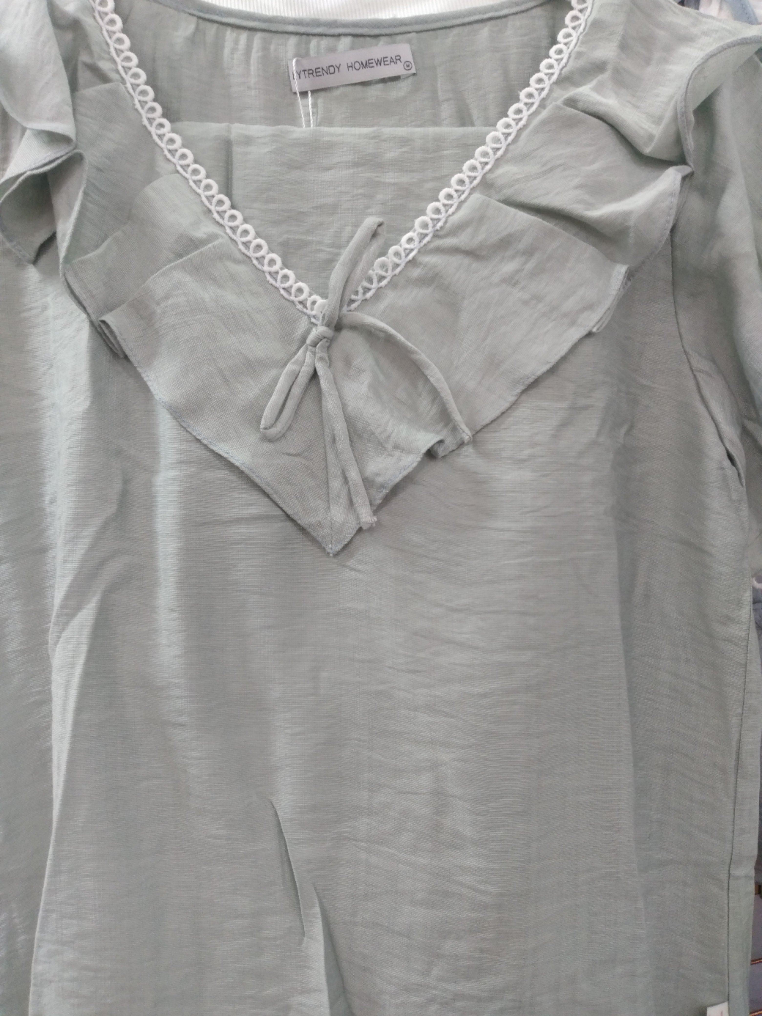 Bộ Lytrendy ,linen cổ tim , Q lỡ, tay cộc -  BN355