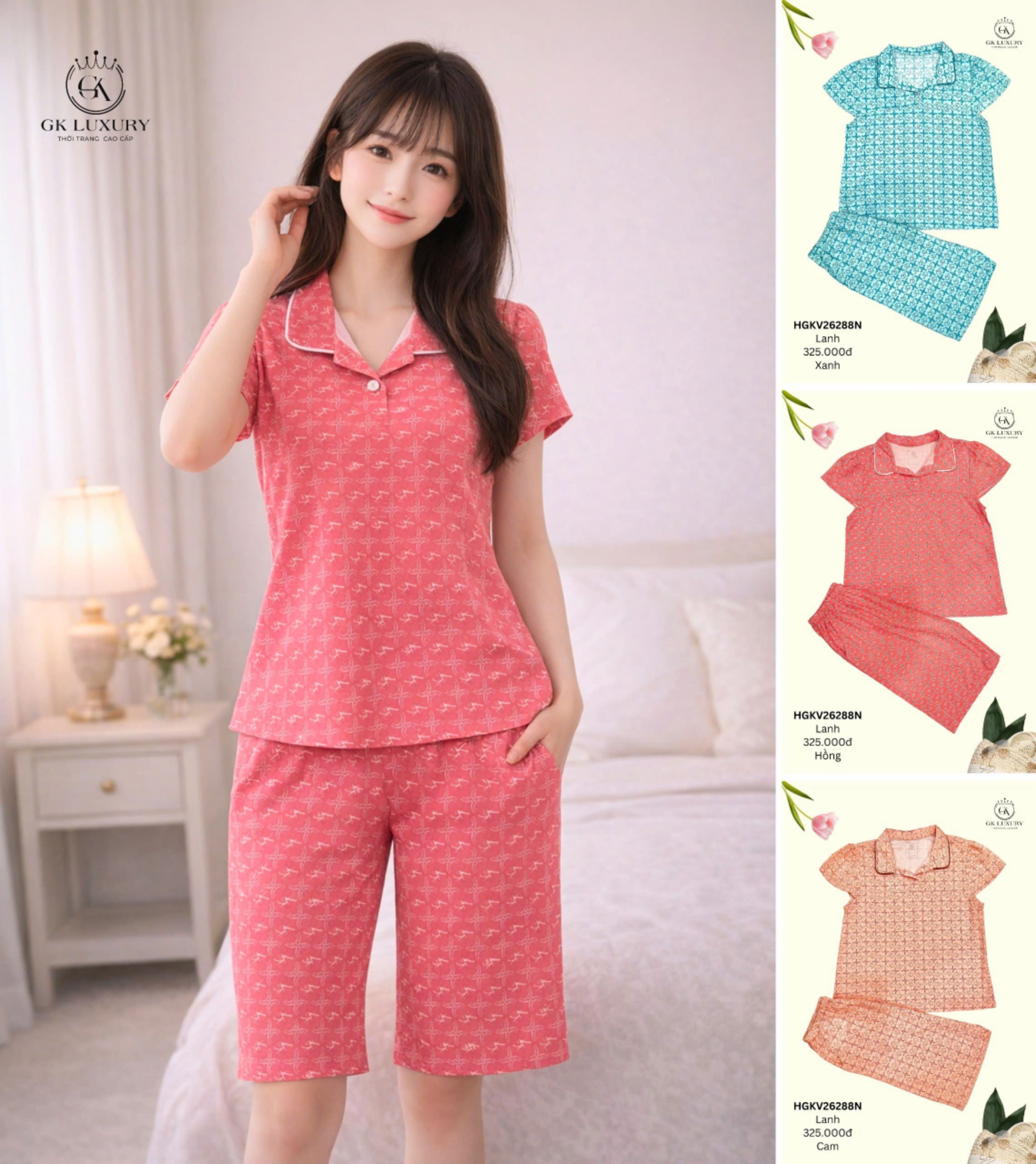 Bộ lanh QL áo tay hến GK26288