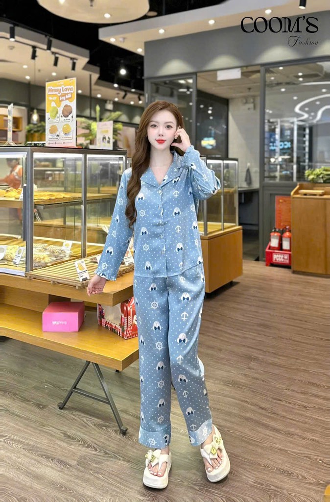 Bộ Gk lụa mỏ neo QD, tay dài C05