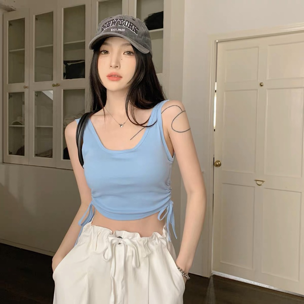 Áo phông croptop kèm mút 052