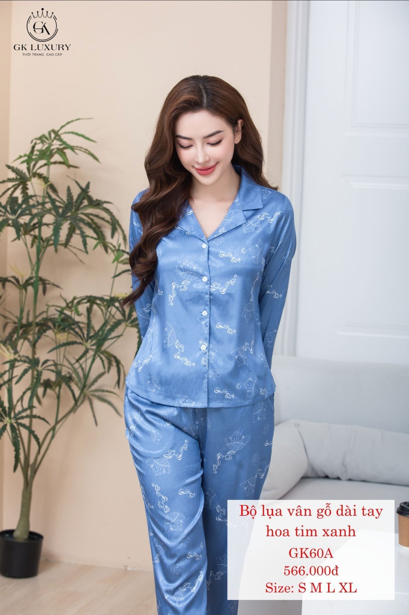 Bộ GK lụa vân gỗ - GK60A