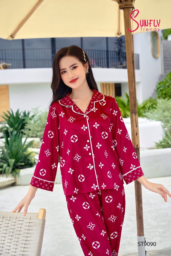 Bộ Sun flyLụa gấm sao băng,Tay lỡ QD. ST9090