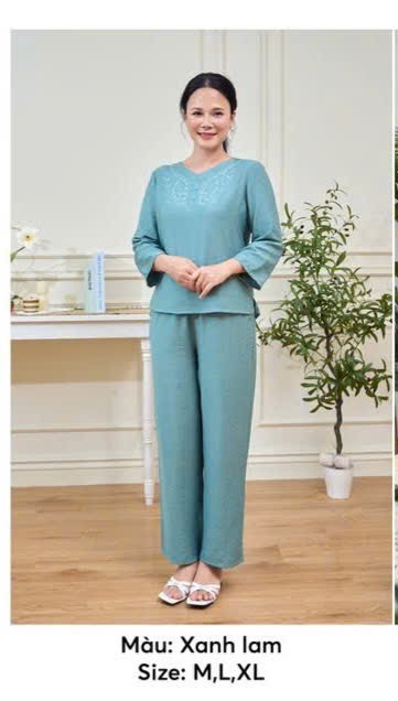 Bộ Sunfly linen của mẹ - SP2233