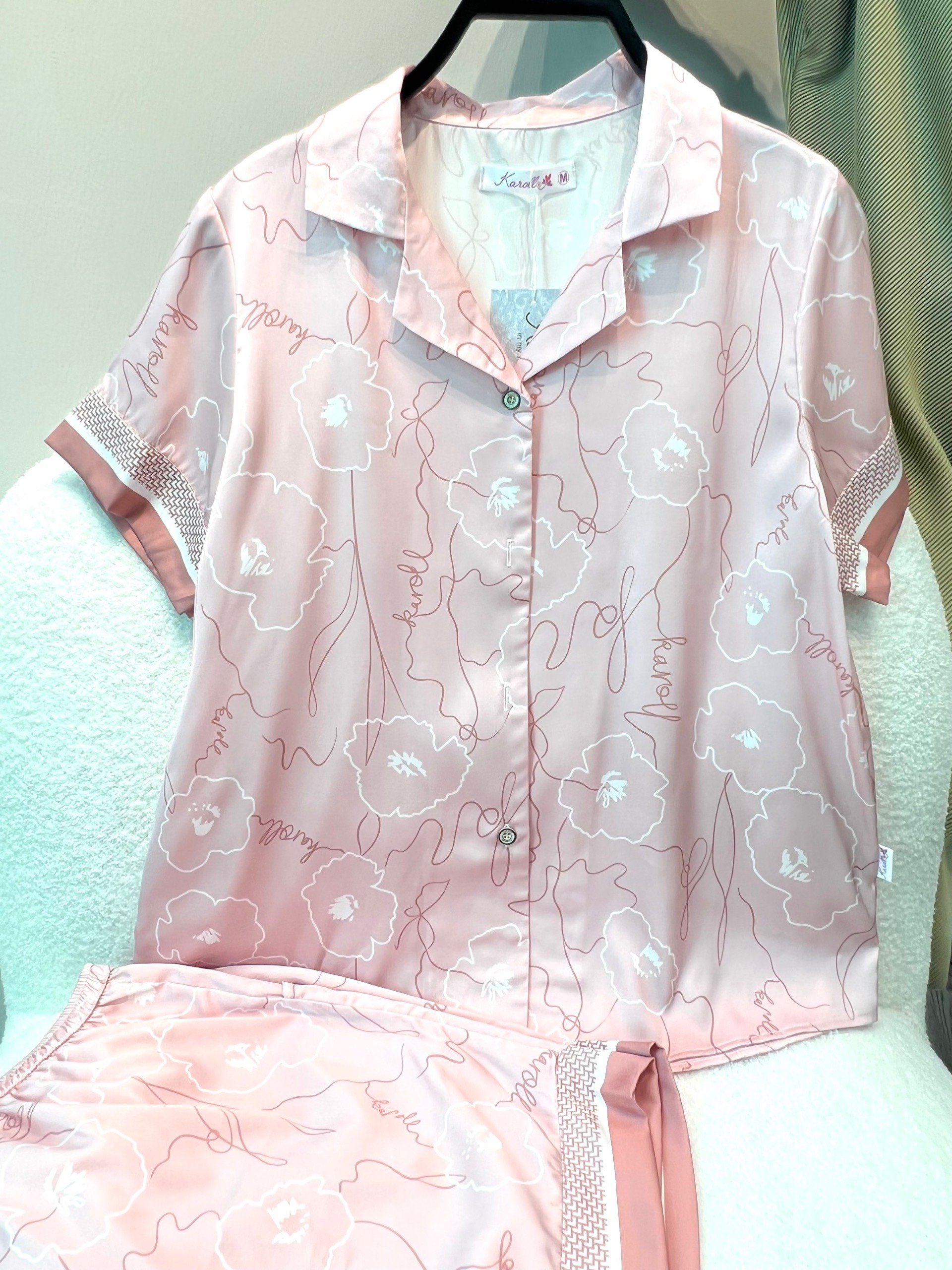 Bộ karol lụa LUXURY quần đùi NH23.050