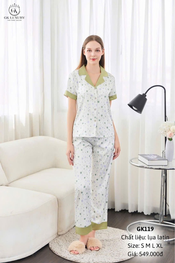 Bộ Gk lụa sao  QD,cộc tay gk 119
