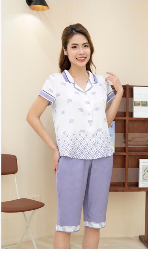 Bộ sumfly lụa áo cộc quần Ngố ST9016