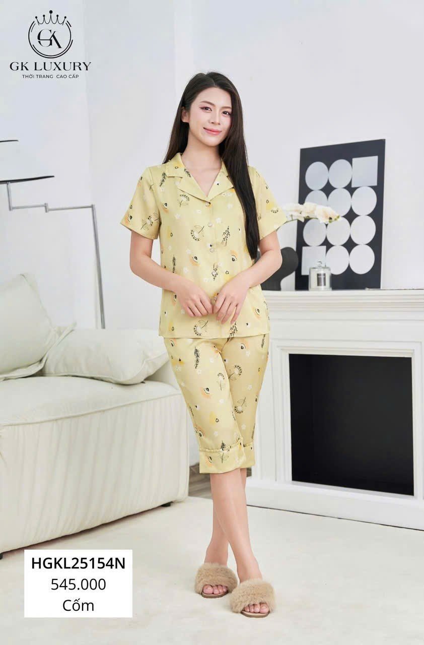 Bộ GK lụa cộc tay QN - GK25154