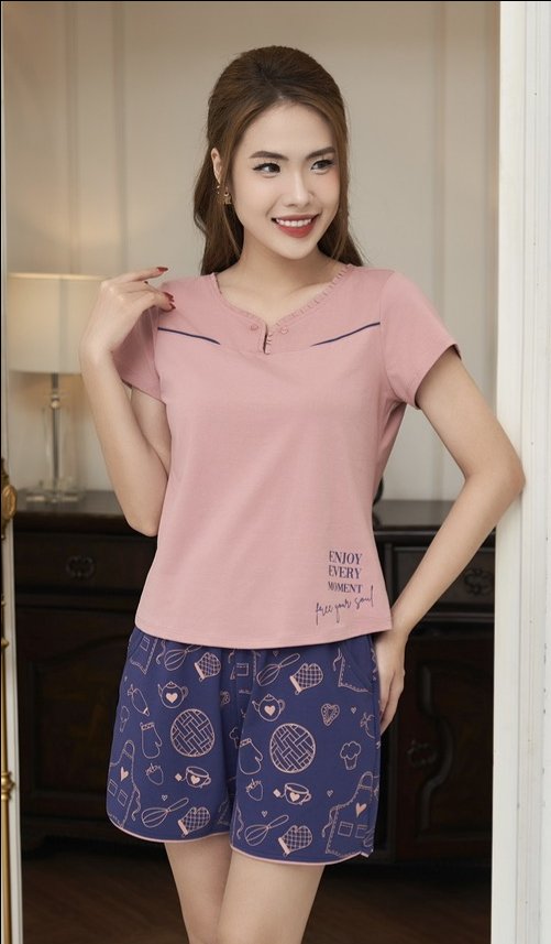 Bộ Sunfly cotton áo cộc q.sooc ST9144