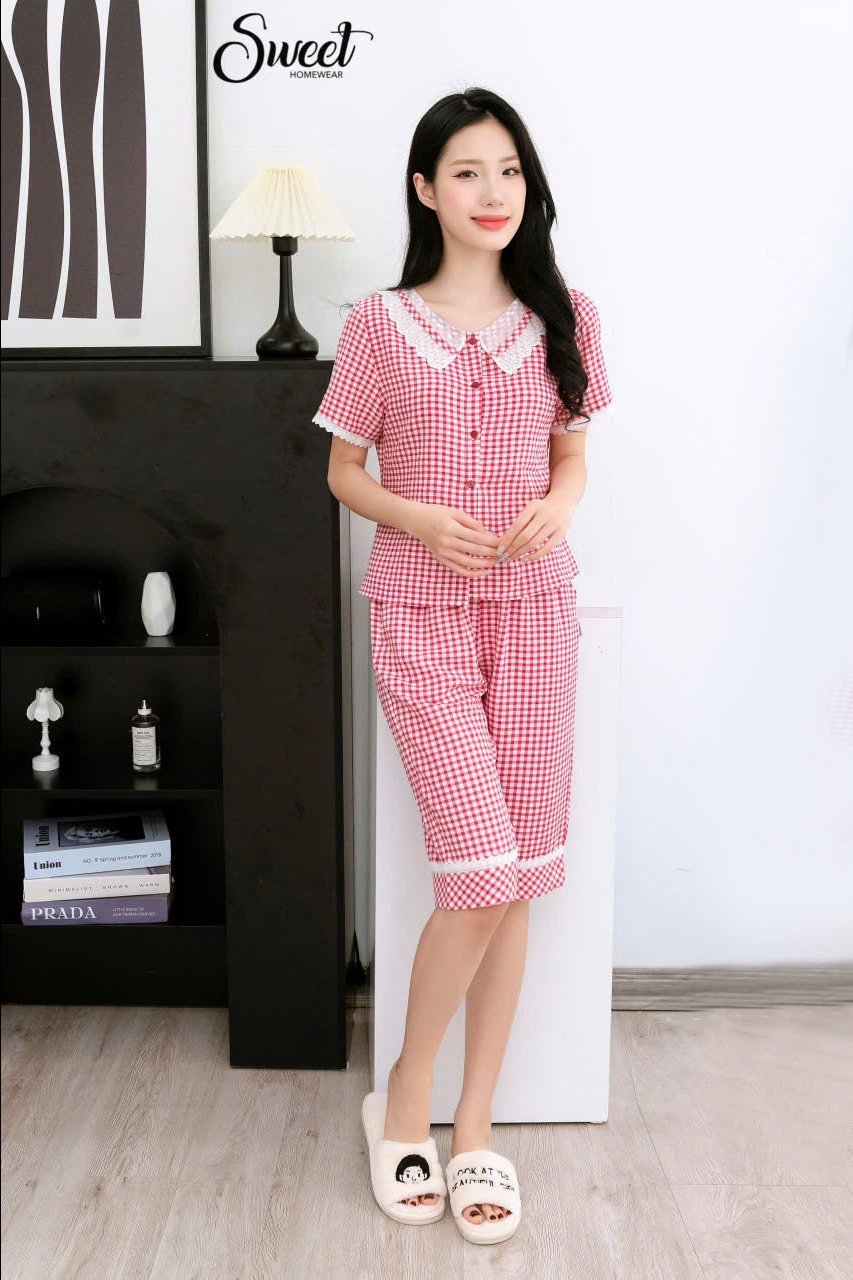 Bộ SWeet Thô hàn - cổ ren ,Q ngố - S25-637