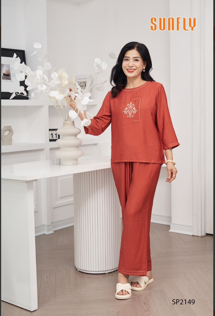 Bộ Sunfly Linen QD, tay lỡ SP2149
