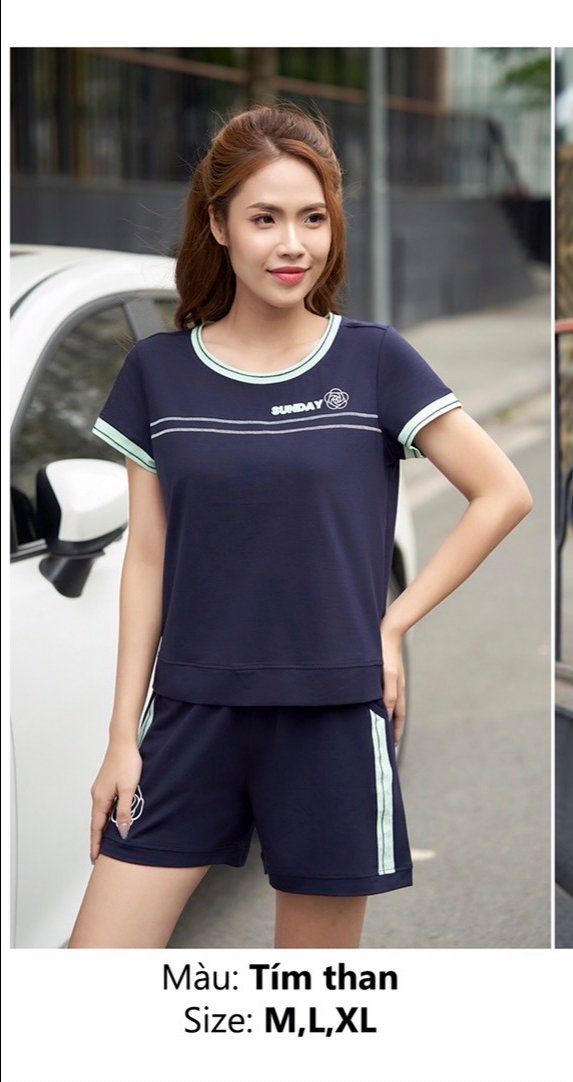 Bộ sun fly  COTTON , cộc tay,quần đùi- SS5716