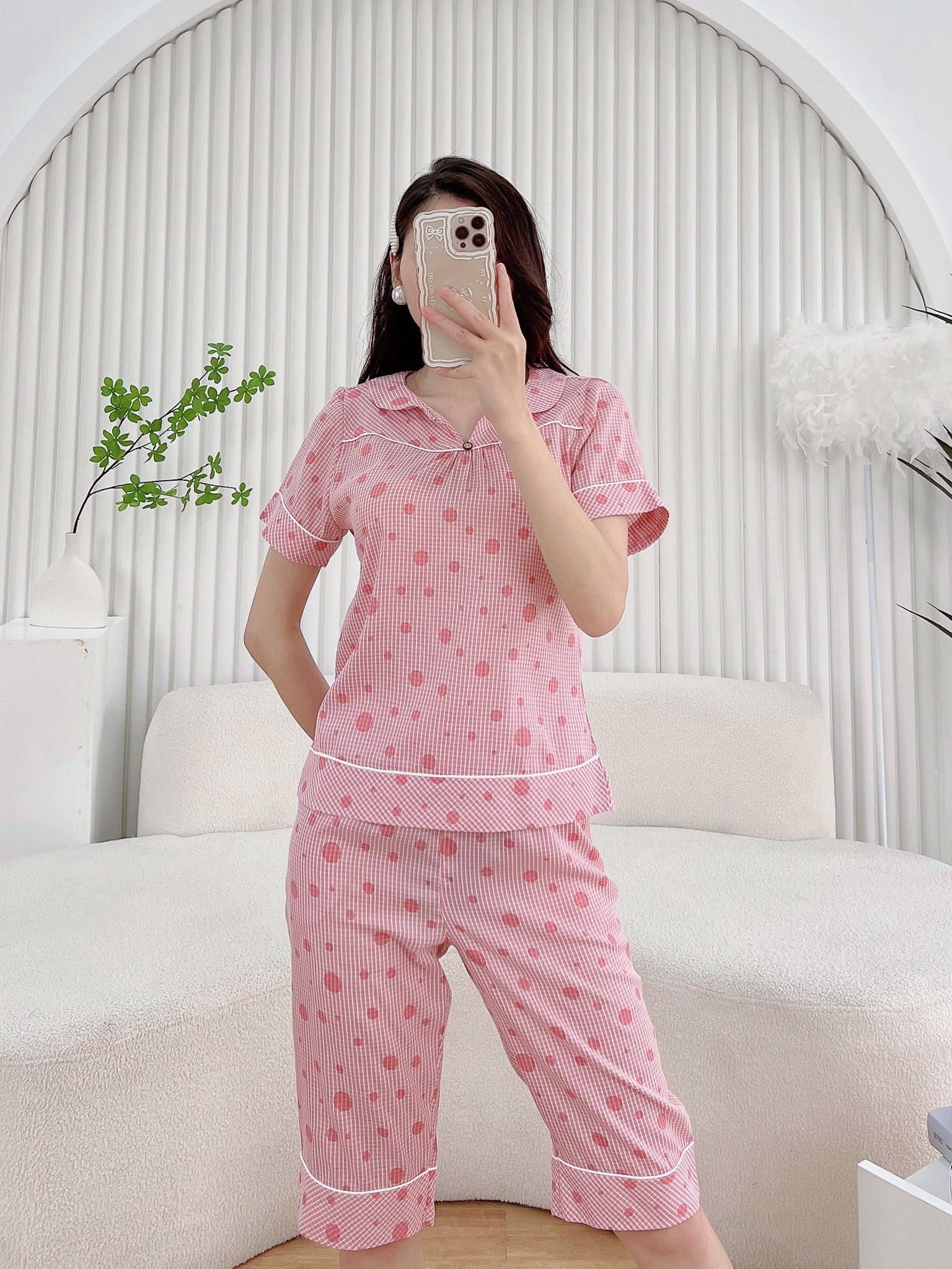Bộ sweet thô áo cộc quần lỡ S23-612