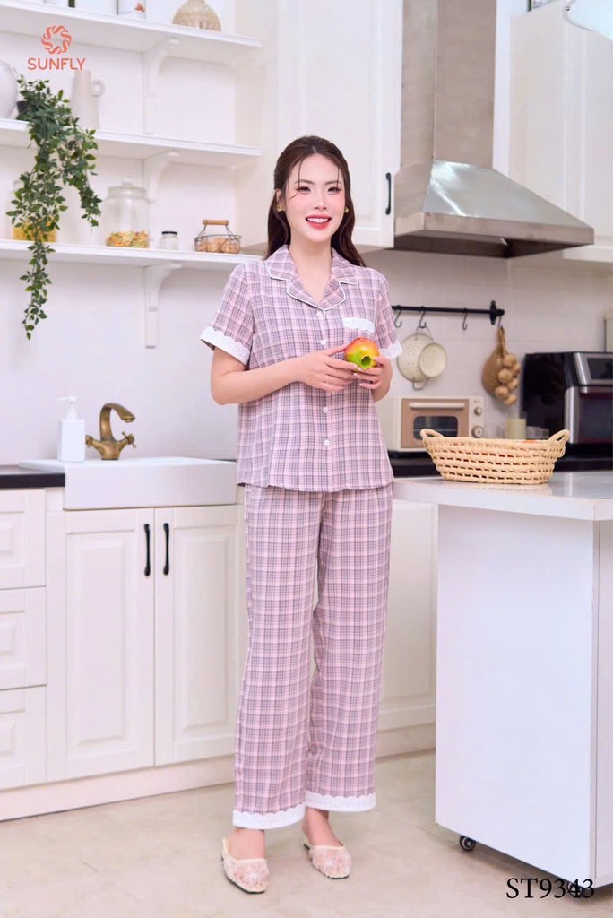 Bộ pizama kate cộc tayQD- ST9343