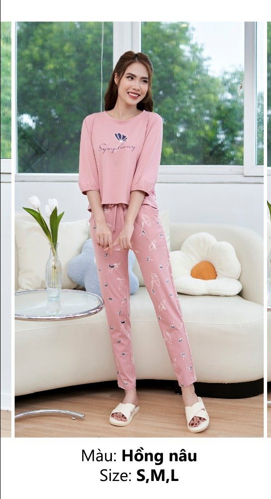 Bộ sun fly cotton thu đông tay lỡ  ST9076