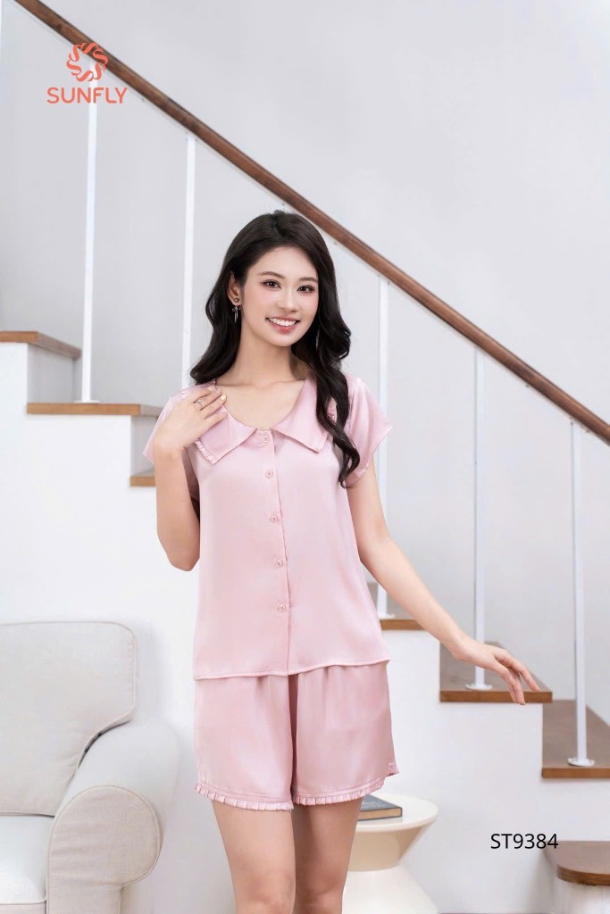 Bộ Sunfly lụa Pizama QĐ - ST9384