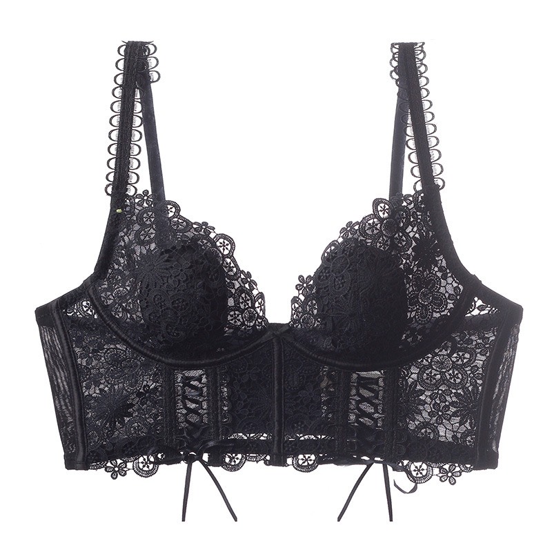 áo croptop đen đệm mỏng gọng vải 6811