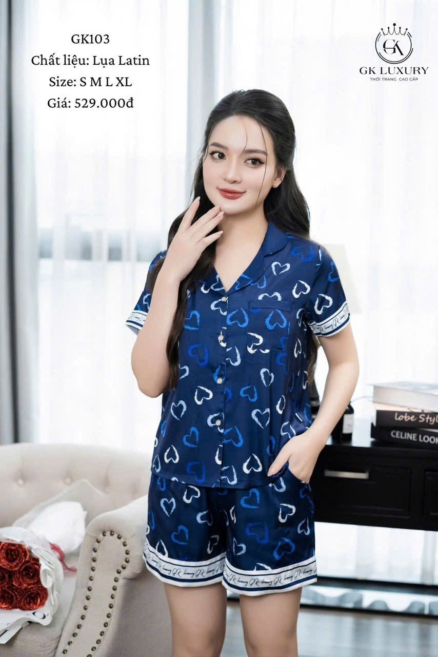 Bộ lụa  pirama đùi gk103