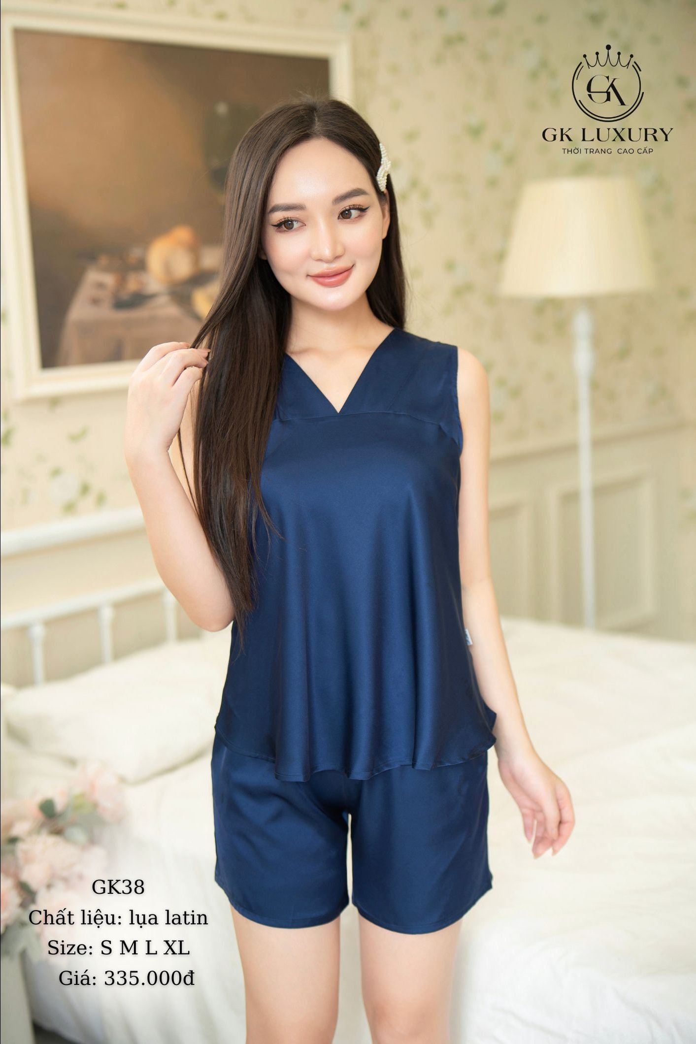 Bộ GK Lụa sát nách q.đùi GK38