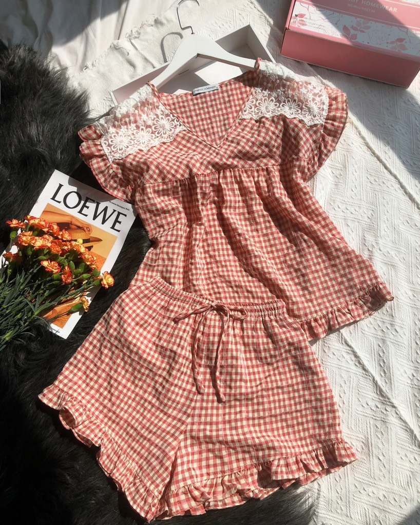 Bộ thô quần đùi LYTRENDY kẻ