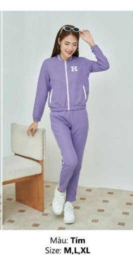 Bộ Sun fly ,Thể thao,kéo khóa,Nỉ tổ ong - SS5739