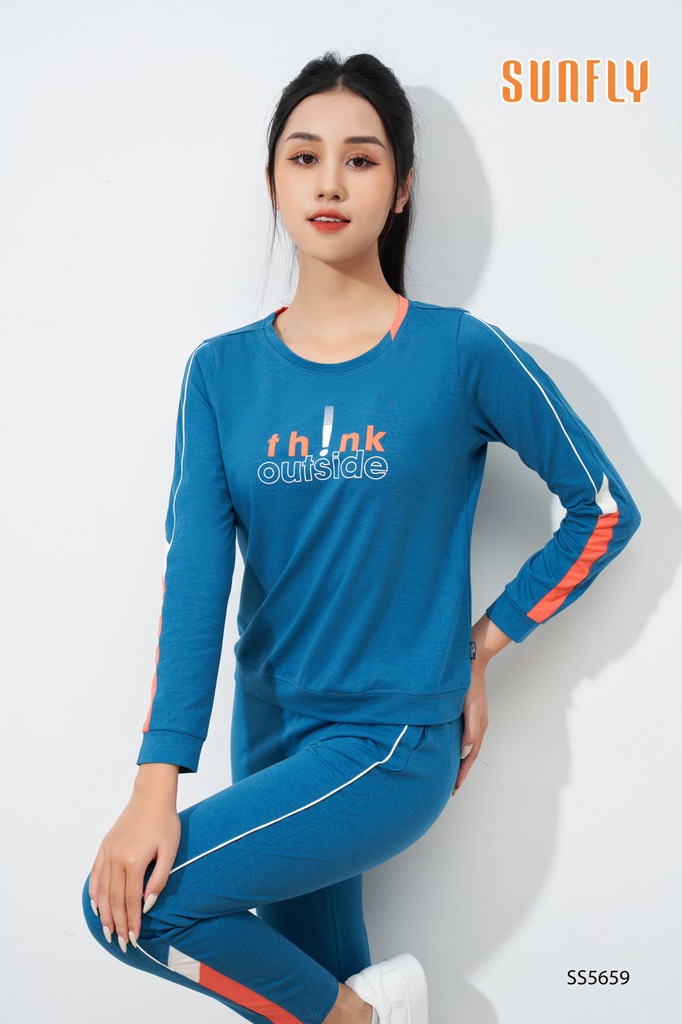 Bộ Sunfly  cotton quần dài SS5659