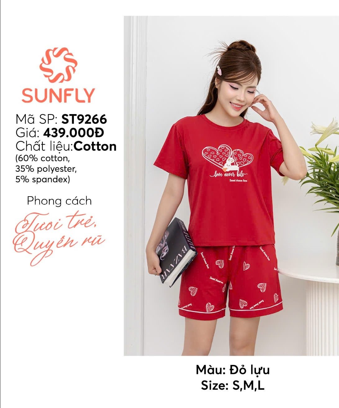 Bộ Sun fly cotton Q đùi  - ST9266