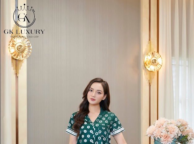 Bộ GK Lụa vânLV ,QD tay cộc -GK151
