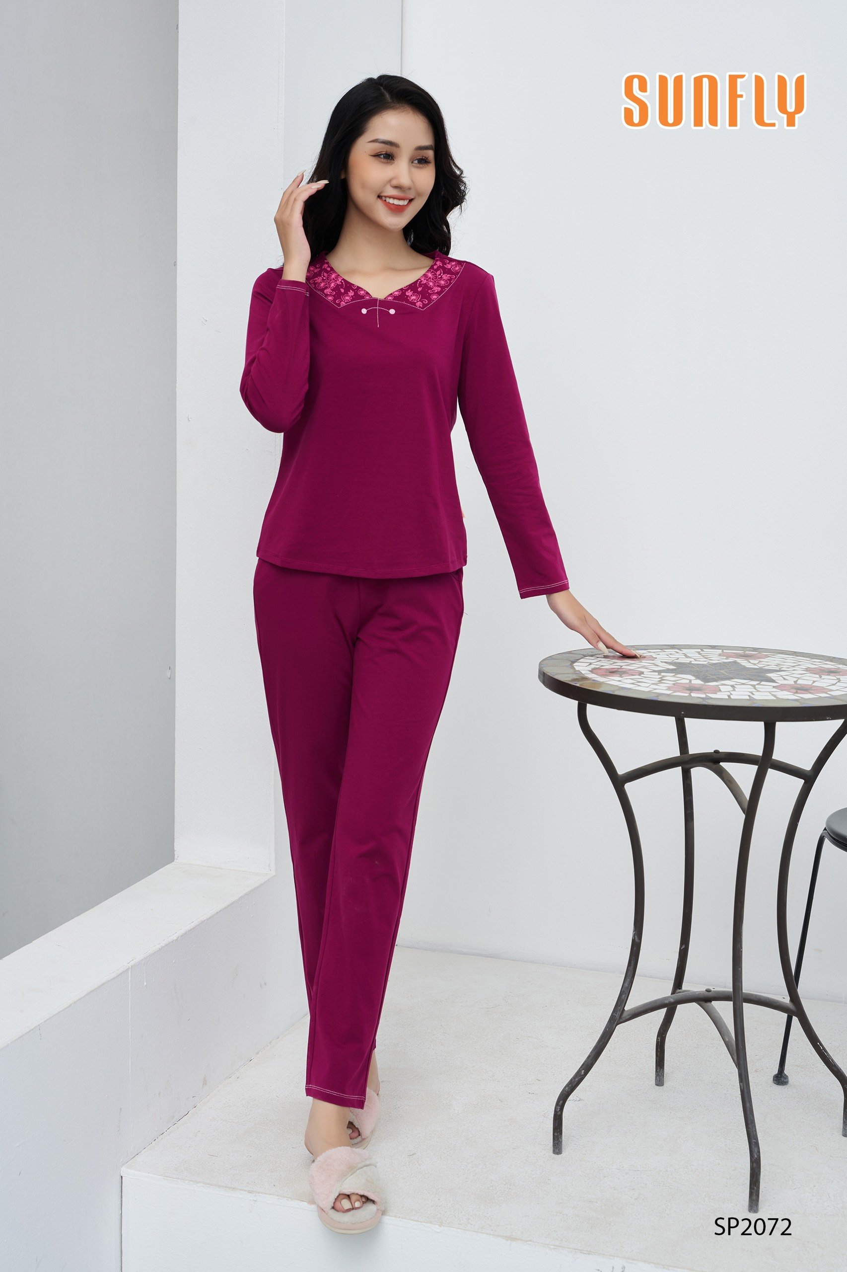 Bộ sun fly cotton QD ,dài tay SP2072