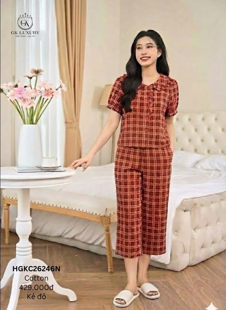 Bộ cotton áo tay cộc ,QL -gk26246