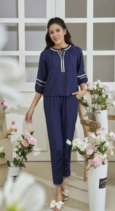 Bộ Sunfly Linen QD, tay lỡ ST9084