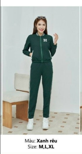 Bộ Sun fly ,Thể thao,kéo khóa,Nỉ tổ ong - SS5739