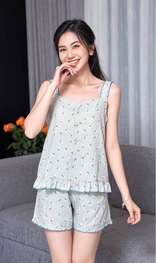 Bộ sun fly quần đùi áo 2 dây ST8992
