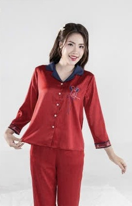 Bộ Sunfly lụa satin tay lỡ ,q.dài ST 9215