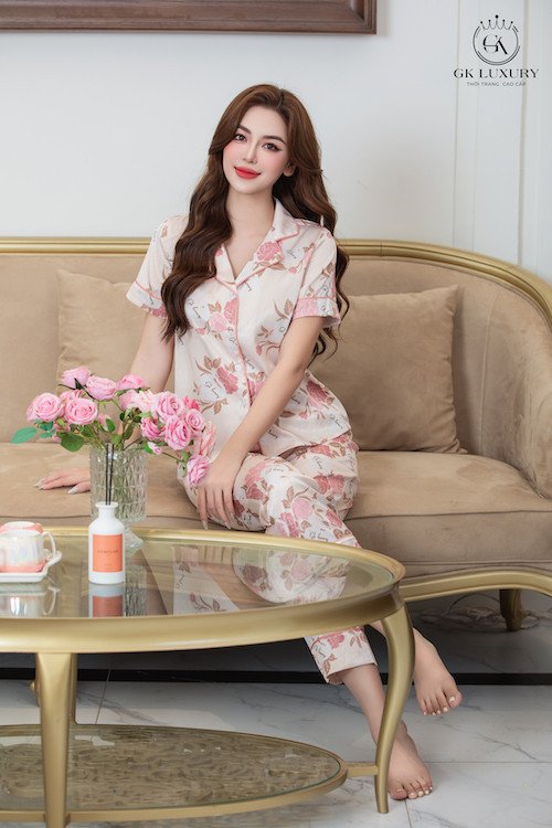 Bộ GK lụa tay cộc q.dài GK56