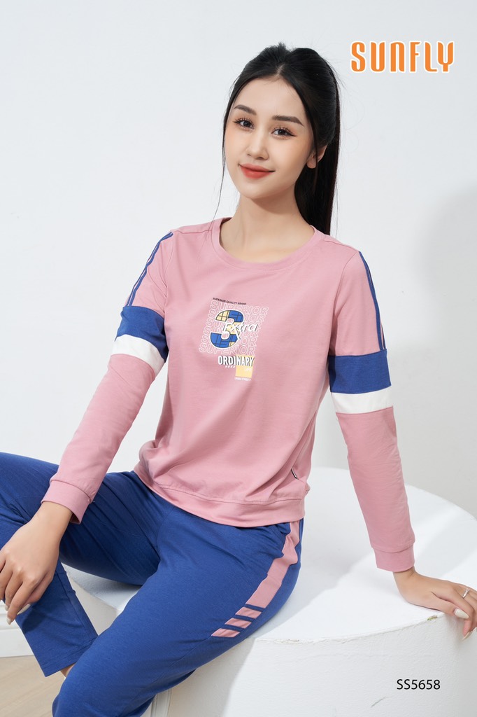 Bộ thể thao Sunfly  quần dài áo dài SS5658