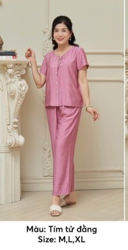 Bộ linen áo cộc quần dài sp2168