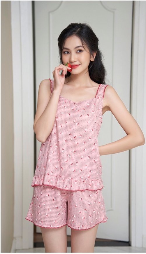 Bộ sun fly quần đùi áo 2 dây ST8992