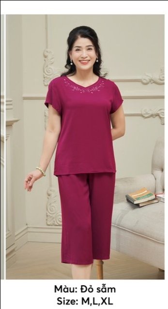 Bộ Lanh thái áo cộc quần sớ -SP2177